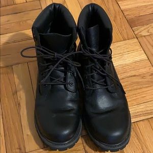 Timberland black leather boots